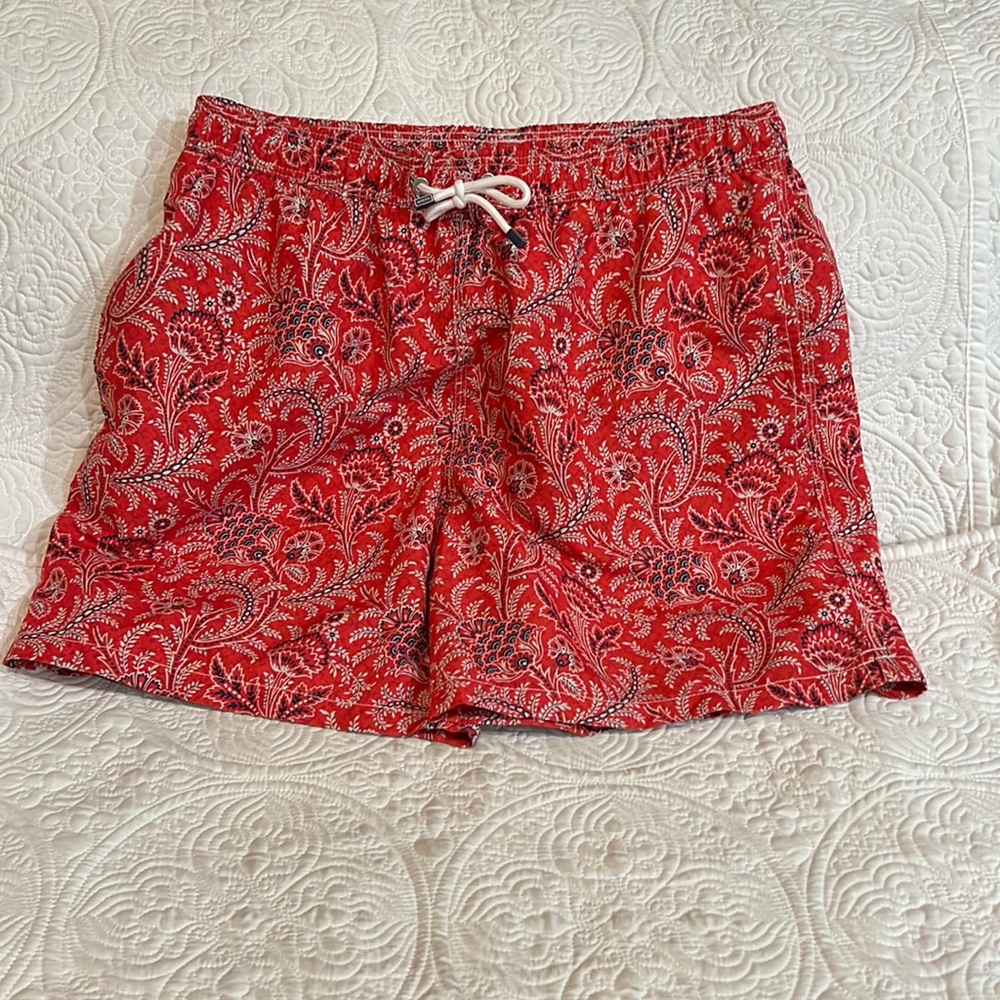 Hackett London Men's Double Face Paisley Swim Shorts, size‎ large